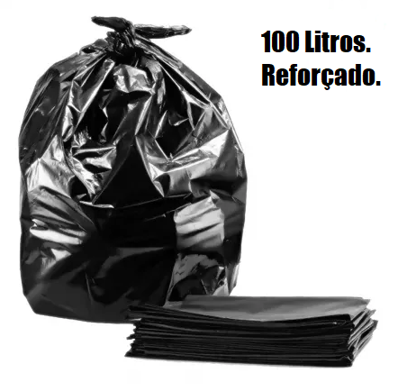 Saco de lixo 100 litros reforçado - 5kg.