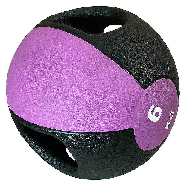 Medicine Ball Com Pegada 6kg - Azul Esportes
