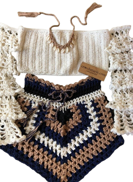 Conjunto Freedom (cropped manga longa)