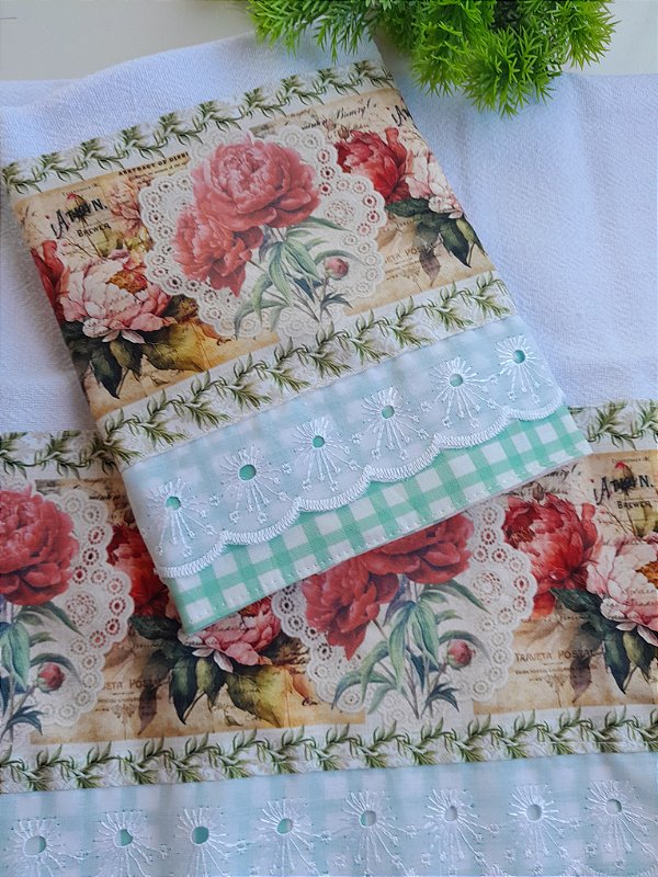 Pano de copa Rosas Rendadas Cod.0000