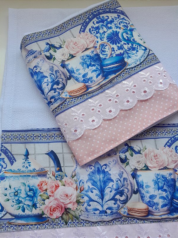 Pano de copa Chá Rosa Cod. 0004