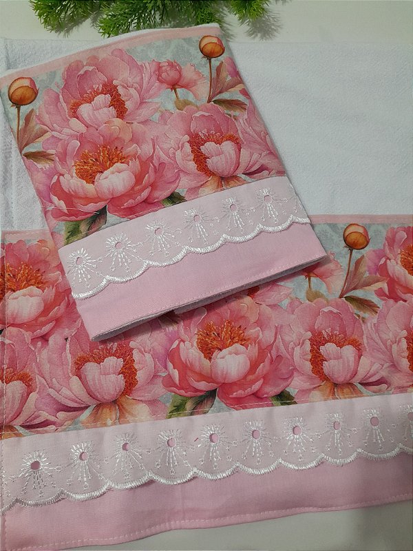 Pano de copa Floral Rosa