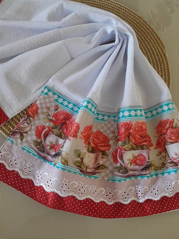 Pano de copa Rosas vermelhas