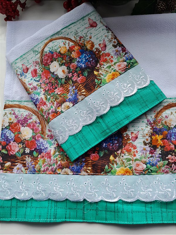 Pano de copa Cesta de Flores