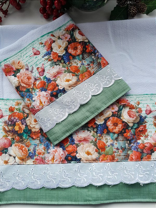 Pano de copa Flores na Lata