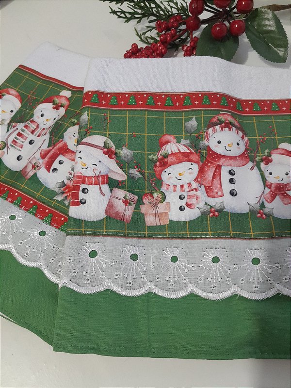 Pano de copa Bonecos de neve