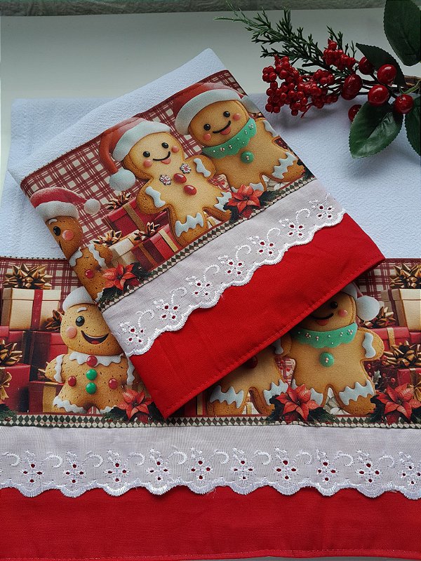 Pano de copa Biscoitos de Natal