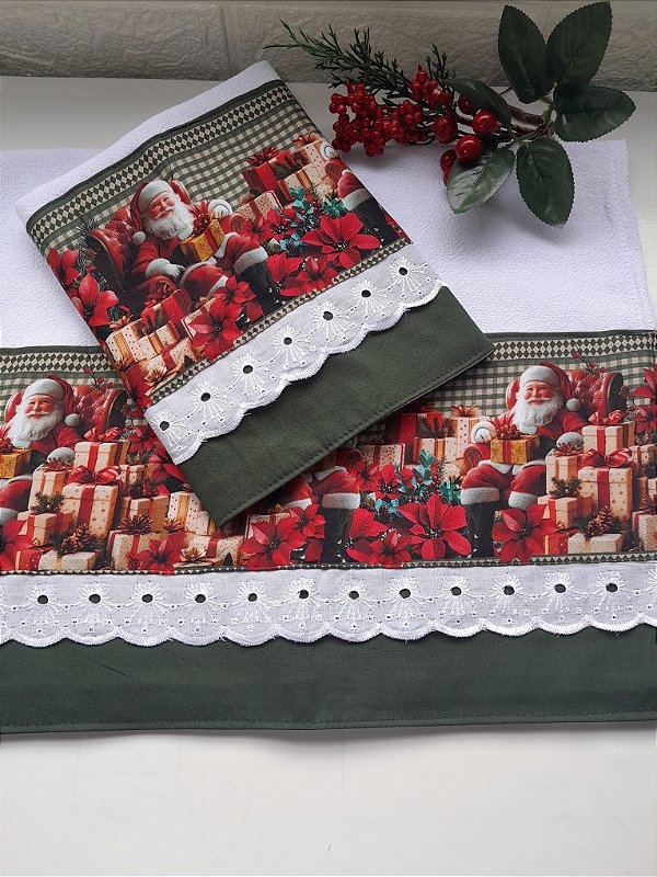 Pano de copa papai Noel 008