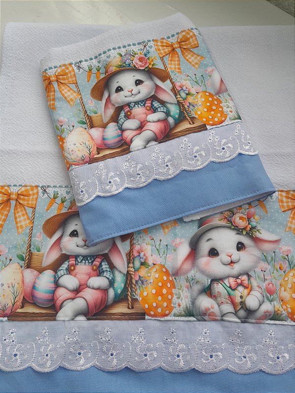 Pano de copa Páscoa/ Coelho 004