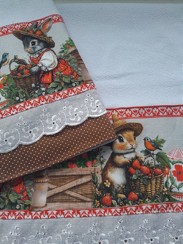 Pano de copa Coelho/Páscoa 006