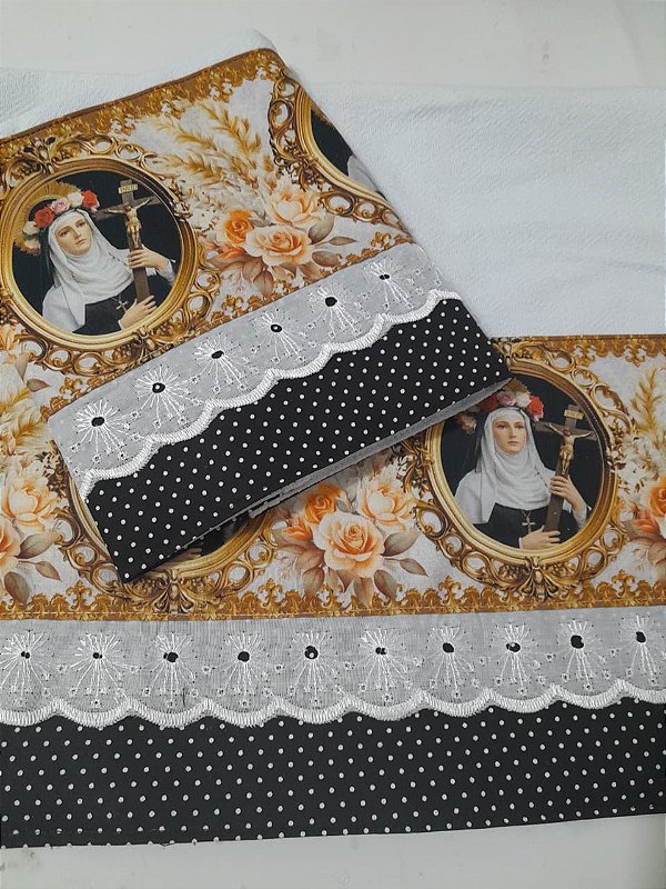 Pano de copa Santinha catolica