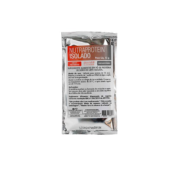 NUTRAPROTEIN ISOLADO - 15GR