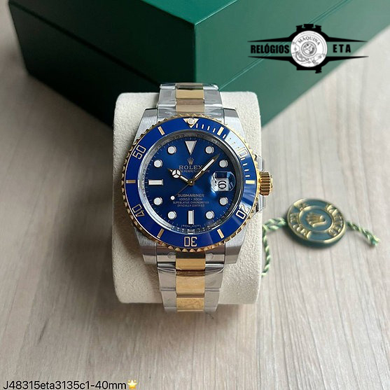 ROLEX SUBMARINER MISTO ETA 3135 J48315 AZUL