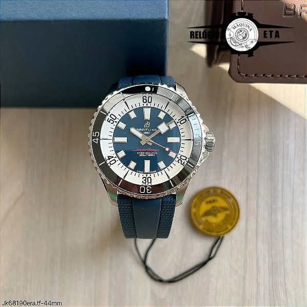 BREITLING SUPEROCEAN ETA AZUL E BRANCO