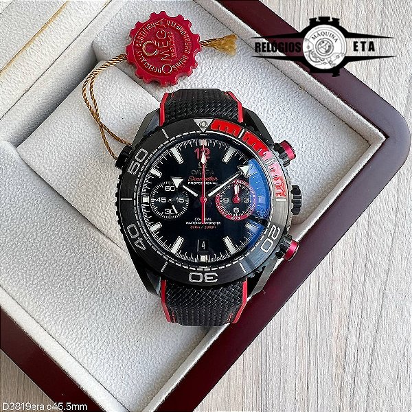 OMEGA SEAMASTER BLACK RED ETA D3819