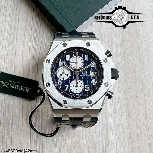 AUDEMARS PIGUET OFFSHORE ETA COURO AZUL JK48300