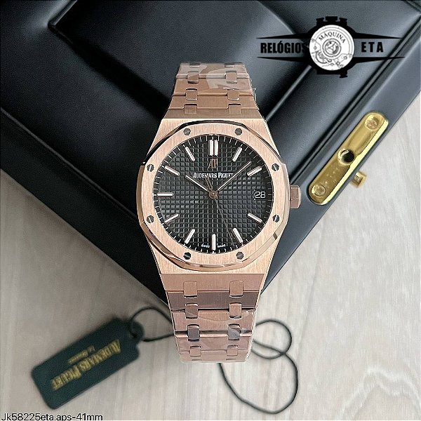 AUDEMARS PIGUET ETA AÇO ROSE PRETO