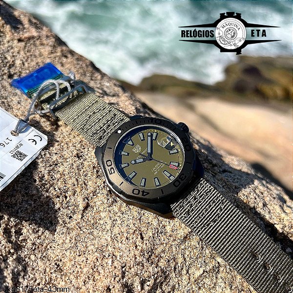 TAG HEUER AQUARECER CALIBRE 5 MILITAR ETA JK48175