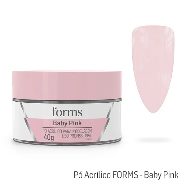 Pó Acrílico Para Modelagem Baby Pink - Forms