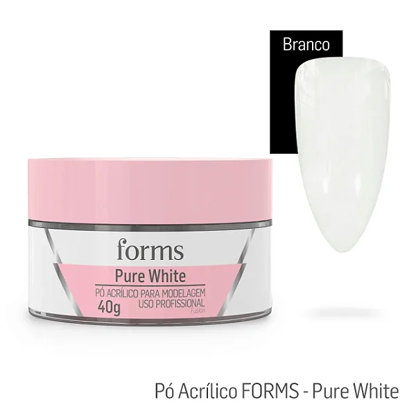 Pó Acrílico Para Modelagem Pure White - Forms