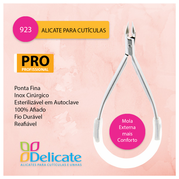 Alicate Profissional 923 Delicate c/ Mola de Silicone