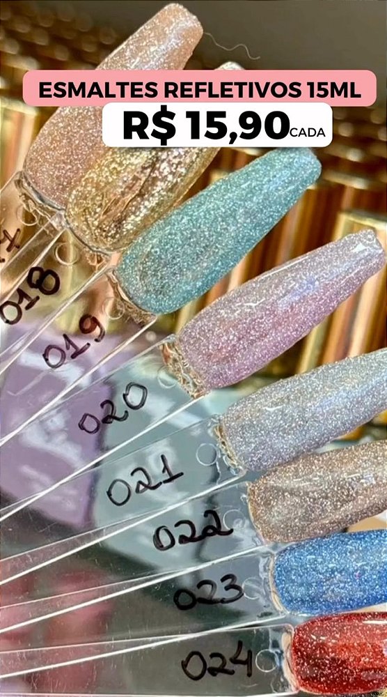 Esmalte em Gel Refletivo 15ml Bella Rosa