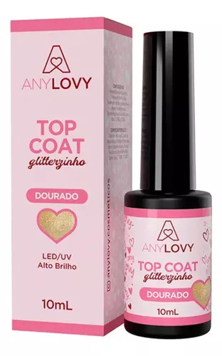 Top Coat Glitterzinho Dourado AnyLovy 9g