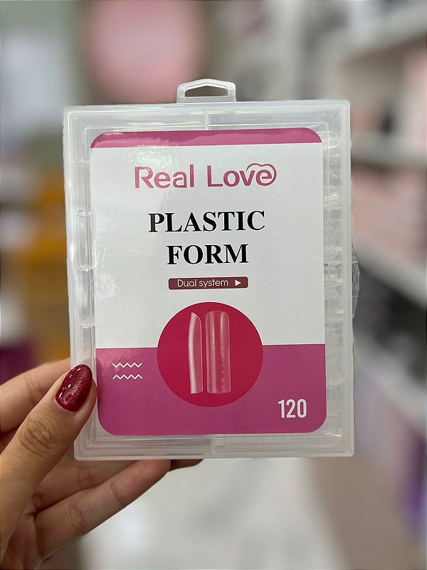 Molde F1 para Alongamento de Unhas 120 Unid. QUADRADA Alongada REAL LOVE