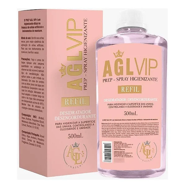 REFIL AGL VIP - Prep - Spray Higienizante - 500ml
