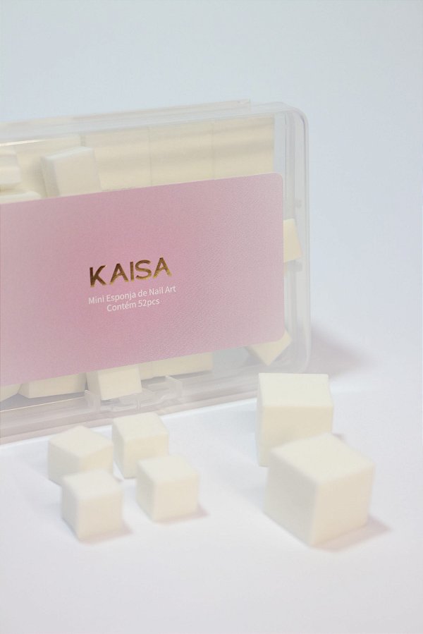 Mini Esponja de Nail Art Kaisa - 52 Unidades para Efeito Gradiente e Esfumado