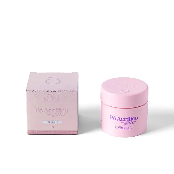 POTE PO ACRILICO COM GLITTER - NUDE SHINE 20G