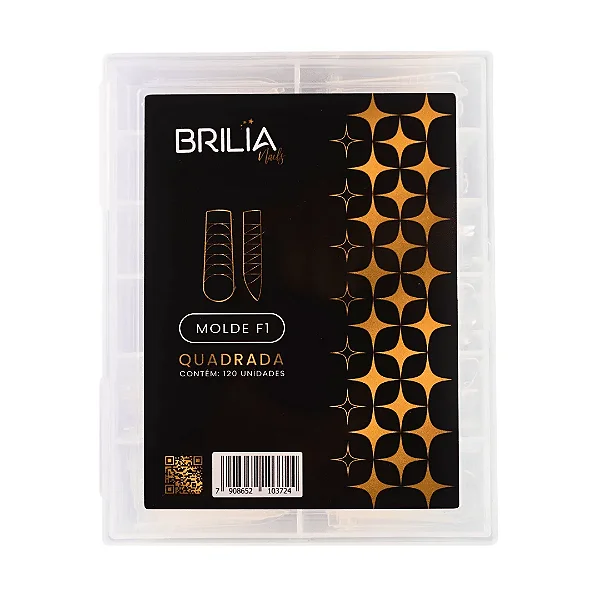 Molde F1 Quadrada 120un Brilia Nails