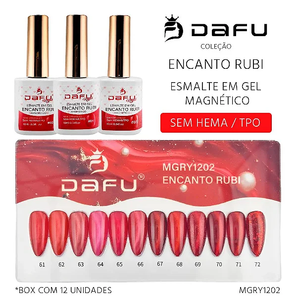 Esmalte em Gel Magnético Encanto Rubi - MGRY1202