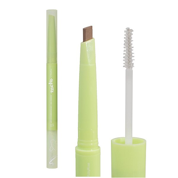 Lápis Para Sobrancelhas + Gel Fixador Melu By Ruby Rose 01 Light Maquiagem Profissional
