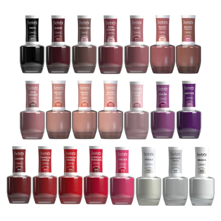 Kit 5 Esmaltes Tradicionais Beltrat Para Unhas Manicure Pedicure Profissional