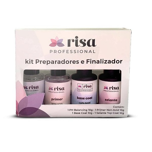 Kit Preparação E Finalização Risa Para Unhas Nail Designer Profissional