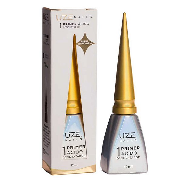 Preparador Uze Nails 12ml Unidade Primer Base Top Coat Para Alongamento Unhas Variações:Prime Ácido Passo 1