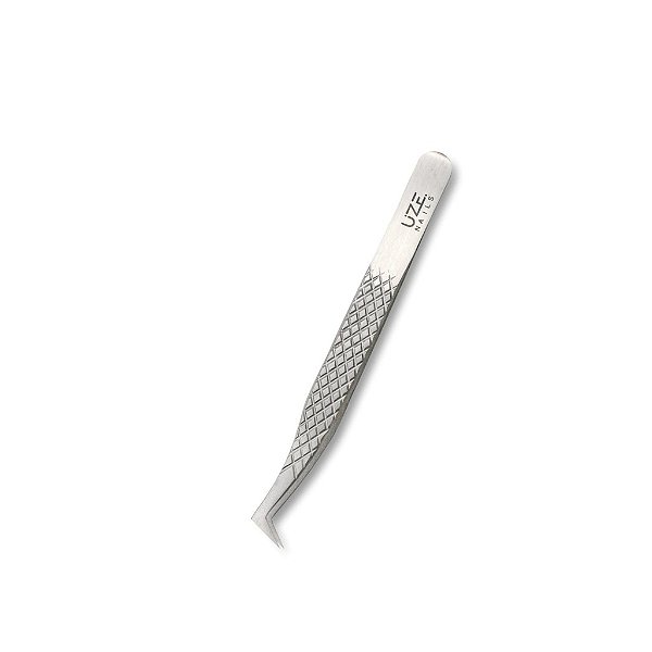 Pinça Fibra De Vidro Uze Nails Aço Inox Para Alongamento De Unhas Profissional