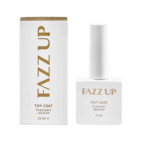 Top Coat Fazz Up 12ml UV LED Para Unhas Esmaltação Em Gel Nail Designer