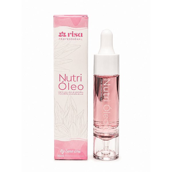 Risa Nutri Óleo Chá Branco 15g Para Cutículas Unhas Hidratação Profissional