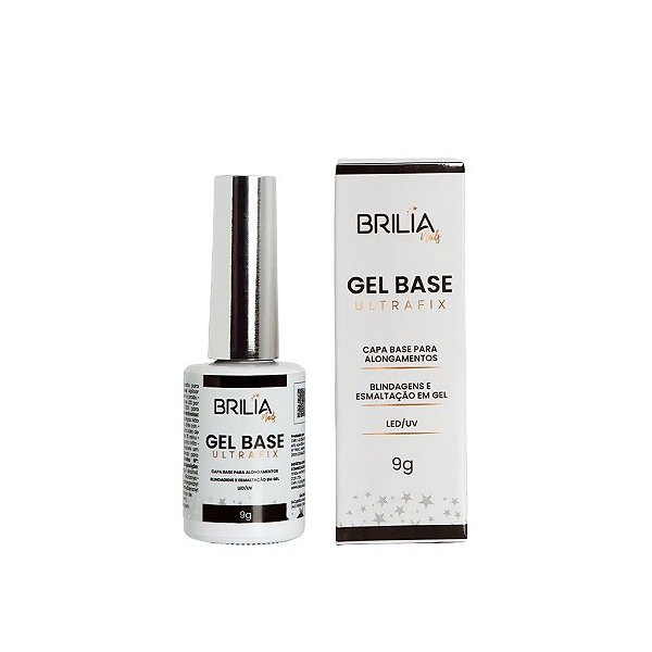Gel Base Ultrafix Brilia Nails 9g UV LED Para Alongamento Blindagem De Unhas