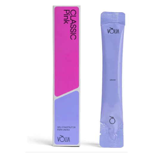 Gel Alongamento Unha Vòlia Refil Sache Bisnaga Economica Variações:Gel Classic Pink 14g