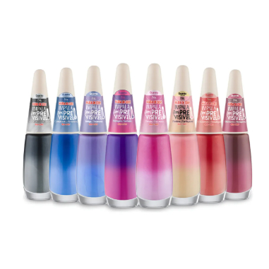 Kit Impala Coleção Imprevisível Duo Color 8 Esmaltes Que Mudam De Cor