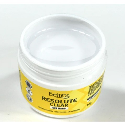 Gel Resolute Beltrat 14g UV LED Para Alongamento De Unhas Gel Construtor Variação:Clear