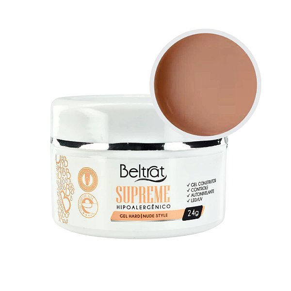 Gel Supreme Beltrat 24g UV LED Para Alongamento De Unhas Pink Nude Variação:Nude Style