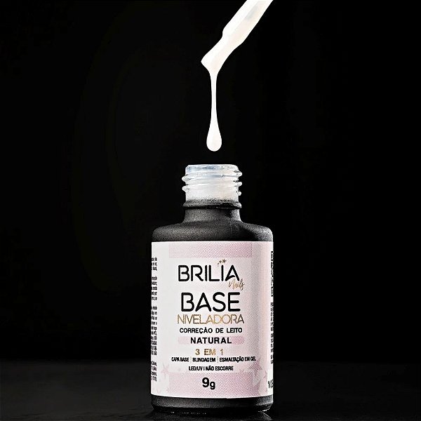 Base Niveladora Brilia 10ml Para Unhas Gel UV LED Blindagem Alongamento Variação:Base Niveladora Natural
