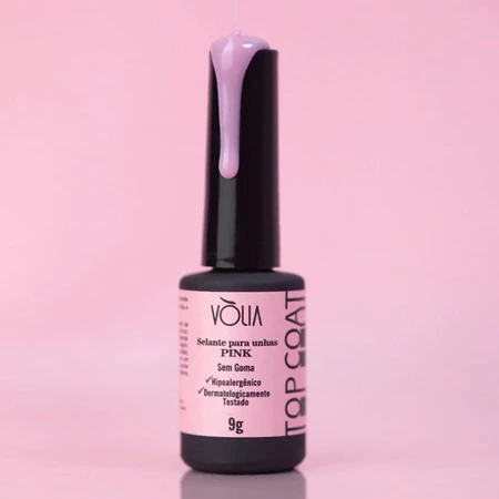 Sachê Top Coat Vólia 9g Selante Finalizador Unhas Gel Fibra UV LED Variação:Pink