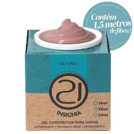 Gel Construtor Ecoline Insignia Nails 21 34g Com Fibra Alongamento UV LED Variação:Natural
