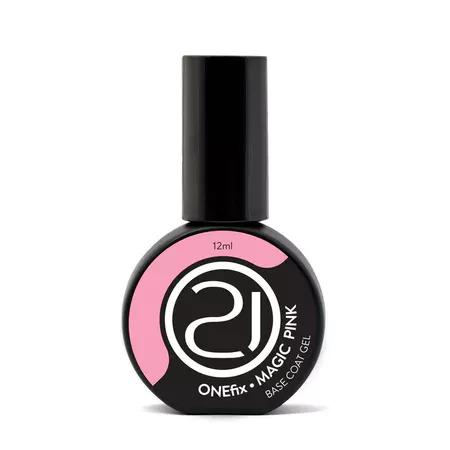 Capa Base OneFix 12ml Para Unhas Fiber Milky Pink Clear Variação:Magic Pink