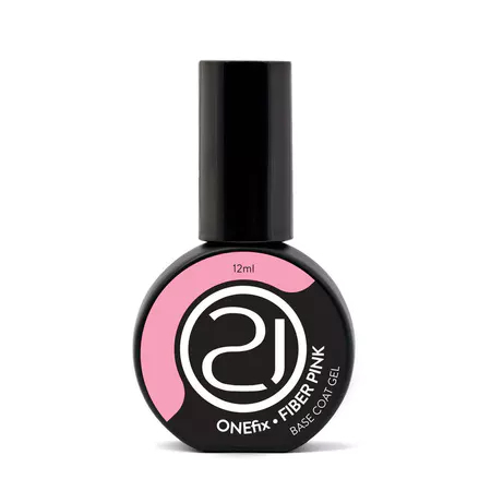 Capa Base OneFix 12ml Para Unhas Fiber Milky Pink Clear Variação:Fiber Pink